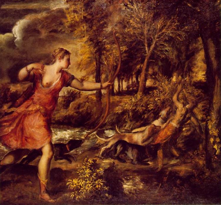 TIZIANO Vecellio Death of Actaeon jhfy Germany oil painting art